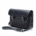 Zatchels Classic Satchel Navy 16-inch